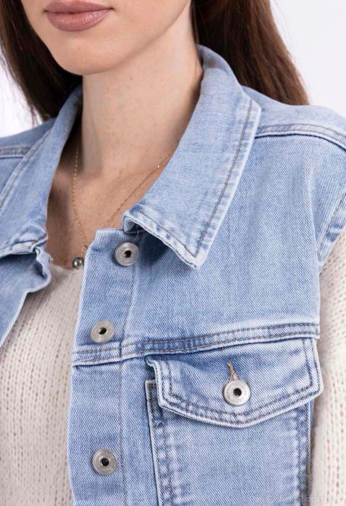 Denim Gilet – Lichtblauw