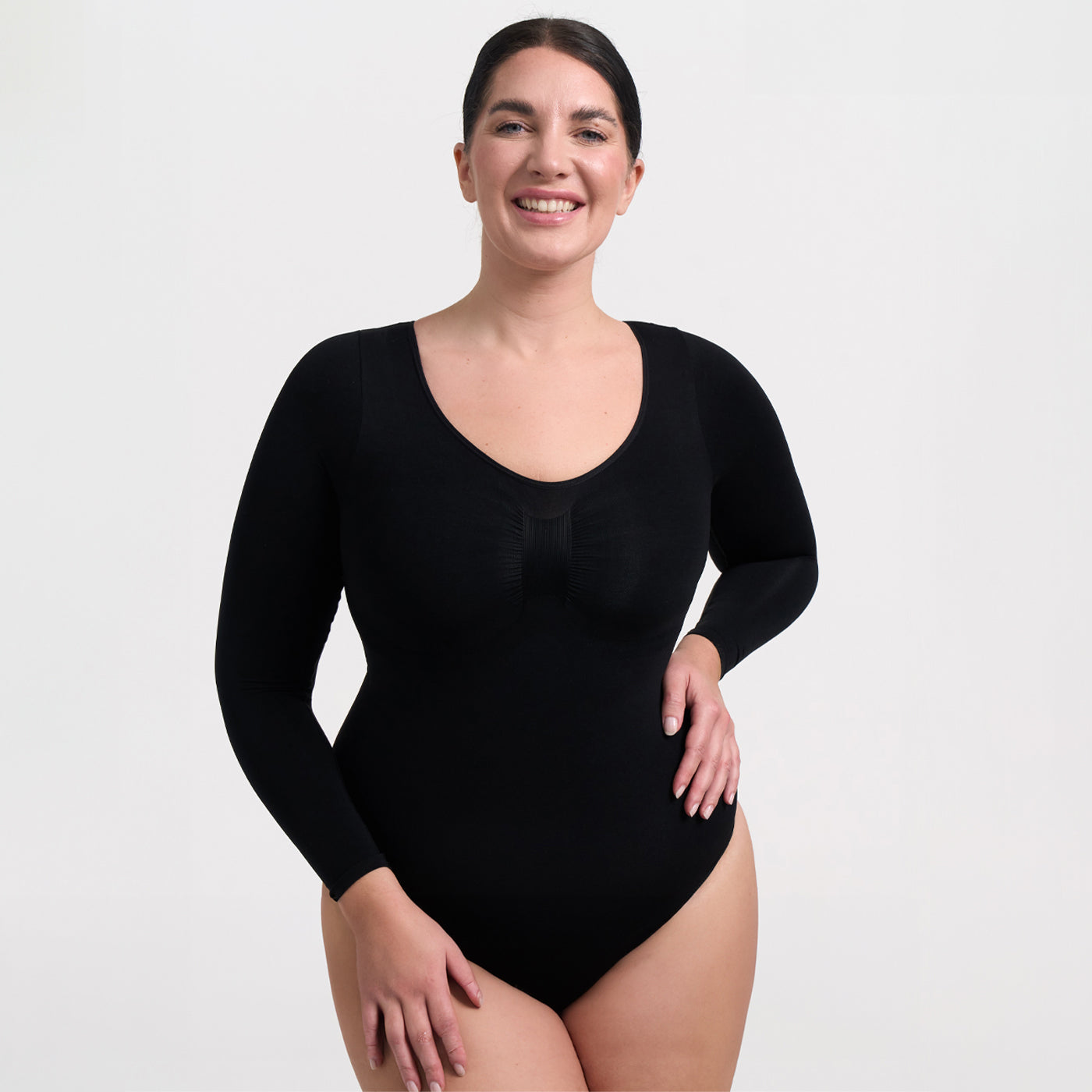 Gianna | Dames Longsleeve Bodysuit - Naadloos, Elegant