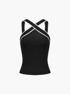 Dylana | Elegante Cross Halter Top