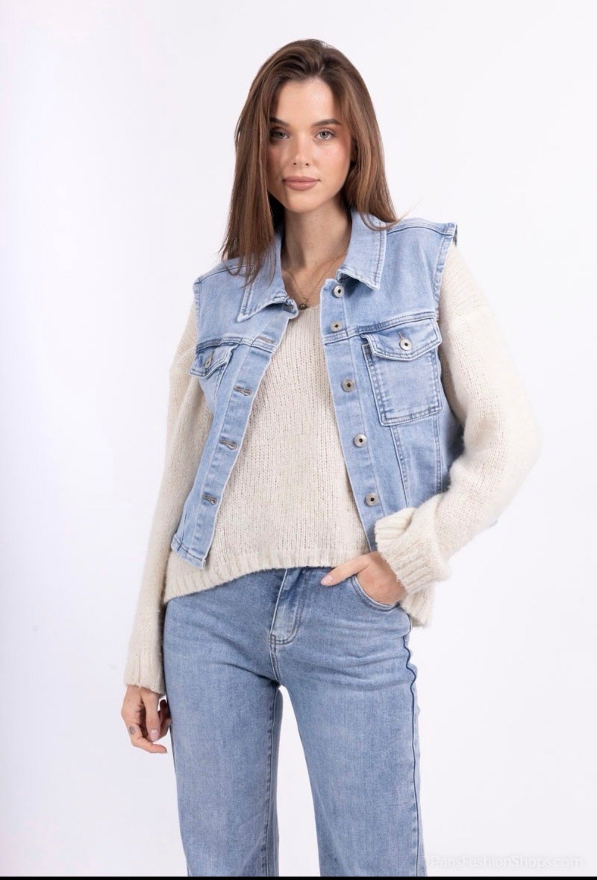 Denim Gilet – Lichtblauw