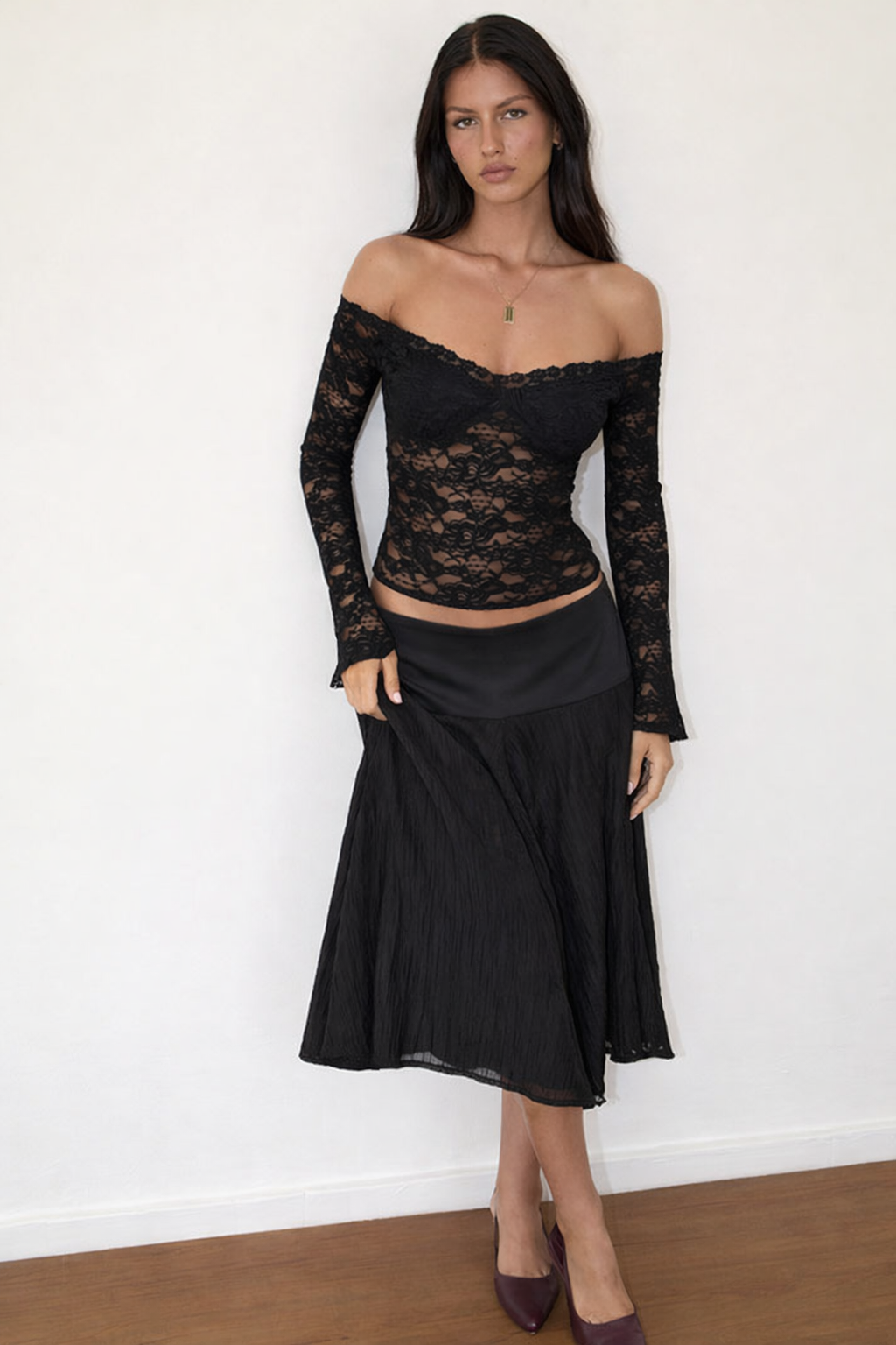 Chita | Kanten Off-Shoulder Corset Top – Getailleerd & Elegant