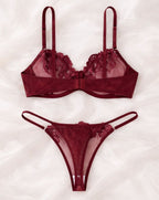 Livia | Luxe Lingerie Set - Bordeaux, Elegant en Comfortabel